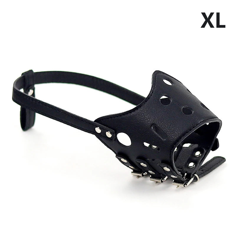 Soft Leather Anti-bite Adjustable Secure Adjustable & Breathable Small Large Dogs Muzzle Mask Pet Muzzles Chiens Pet Supplies