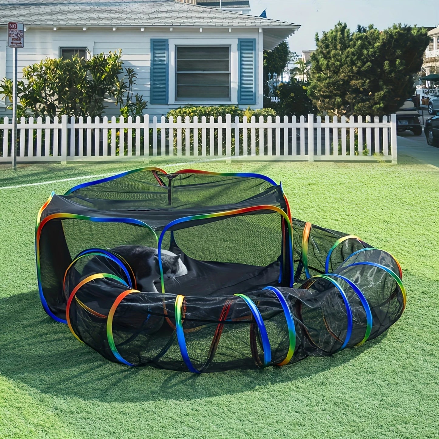 Cat Enclosure Portable Tents and Round Tunnel Playpen Pet Supplies Tunnels Playground Indoor Cats Rabbit Guinea Pig Accessories