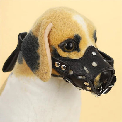Soft Leather Anti-bite Adjustable Secure Adjustable & Breathable Small Large Dogs Muzzle Mask Pet Muzzles Chiens Pet Supplies