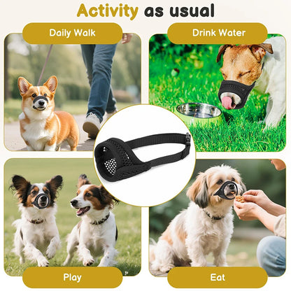 〔CC11〕Mesh Muzzle For Short Snout And Small Medium Dogs Anti-Biting, Focus On Brachycephalic Dogs Like Chihuahua Pomeranian