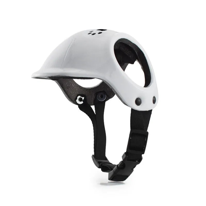 LETVIA Outdoors Pet Safety Helmet Skateboard Dog Safety Helmet Cool Pet Motorcycle Helmet Hat with Ear Holes Adjustable Strap