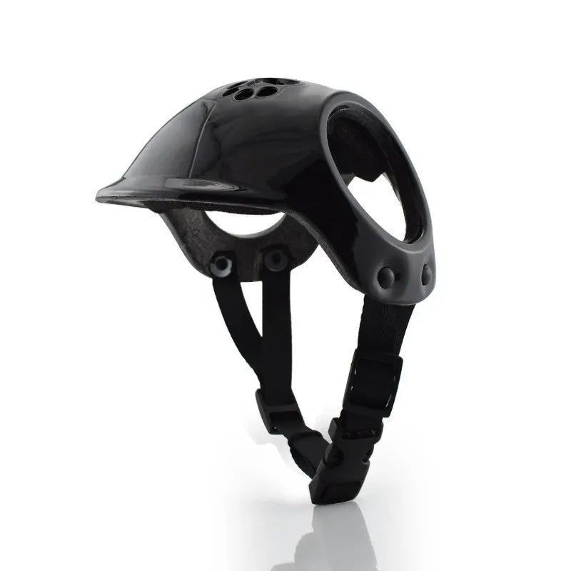 LETVIA Outdoors Pet Safety Helmet Skateboard Dog Safety Helmet Cool Pet Motorcycle Helmet Hat with Ear Holes Adjustable Strap