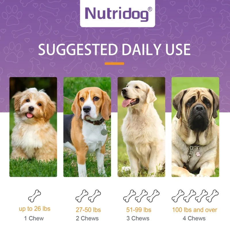 Anti-allergic & hip joint & calming & probiotic dog food for dogs full stage comprehensive nutrition-120 soft chews