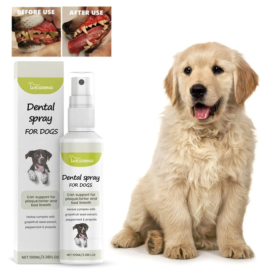 Pet Oral Cleaning Spray Mouth Tartar Plaque Clean Kitten Bad Breath Removal Dntal Calculus Prevention Cat Breath Freshen Liquid