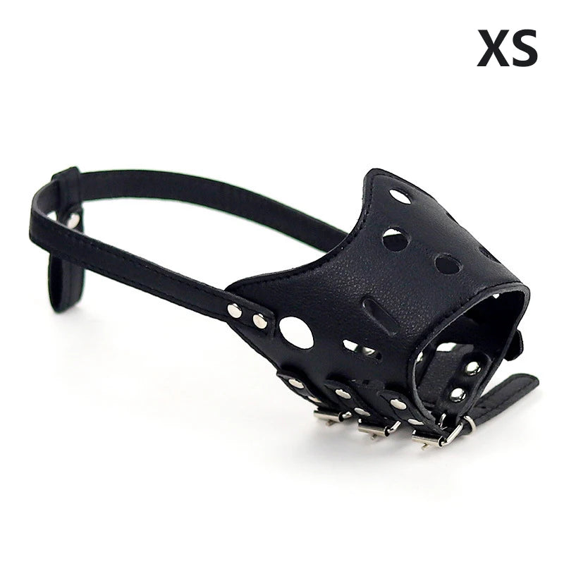 Soft Leather Anti-bite Adjustable Secure Adjustable & Breathable Small Large Dogs Muzzle Mask Pet Muzzles Chiens Pet Supplies