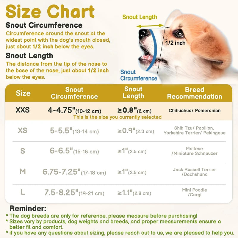 〔CC11〕Mesh Muzzle For Short Snout And Small Medium Dogs Anti-Biting, Focus On Brachycephalic Dogs Like Chihuahua Pomeranian