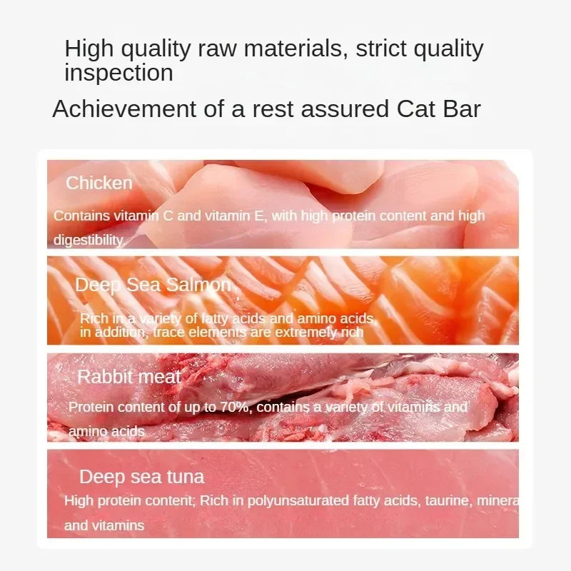 Cat Wet Food Pet Treats Interactive Rewards Kitty Snacks Cat Snacks Training Reward Cat Staple Food Salmon Cat Fattening Cheeks