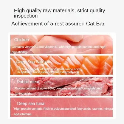 Cat Wet Food Pet Treats Interactive Rewards Kitty Snacks Cat Snacks Training Reward Cat Staple Food Salmon Cat Fattening Cheeks