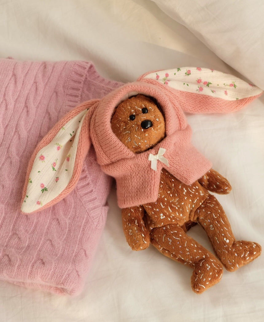Dog Hat Autumn Winter Windproof Warmth Cover Cute Rabbit Ears Knitted Pet Cap Pink Ins Dogs Headwear New  Kitten Puppy Earmuffs