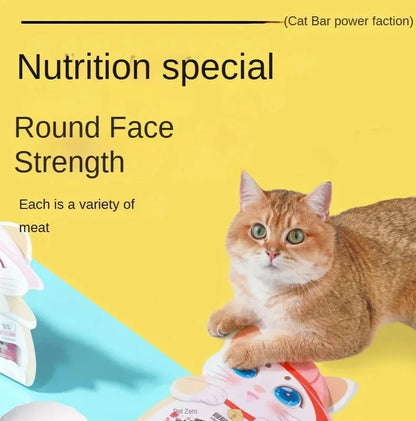 15g*5 Bag Pet Snacks Fish Oil Cat Strips Cat Wet Food Hydrating Cat Snacks Nutrition Salmon eel anchovy Chicken Cat Liquid Snack
