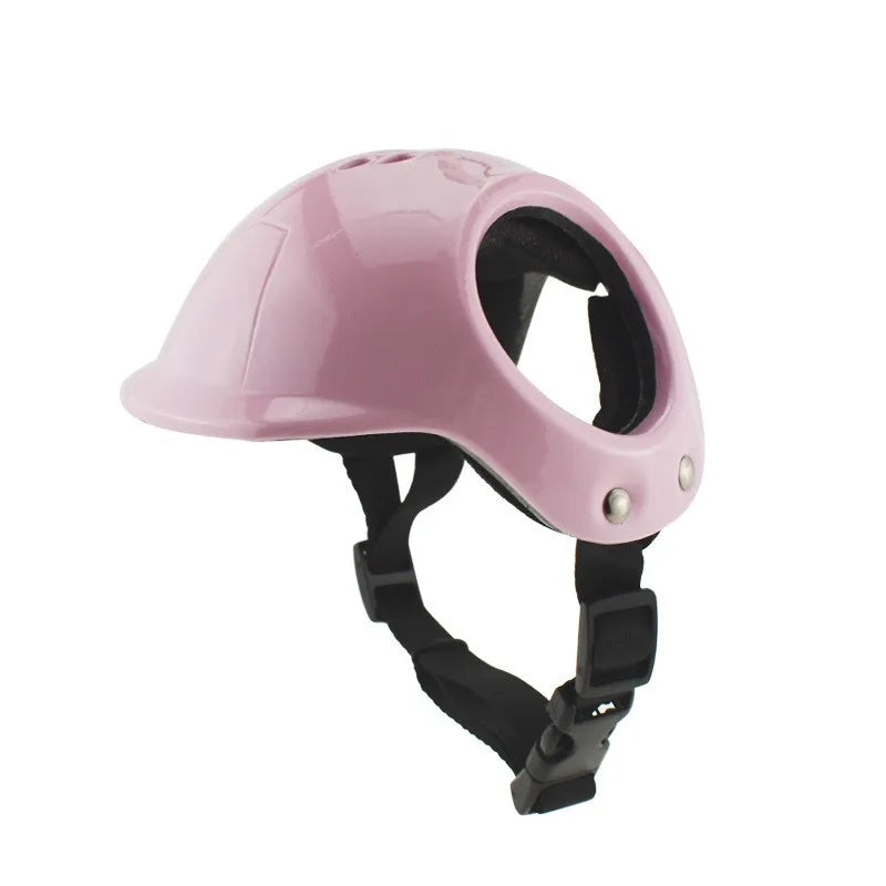 LETVIA Outdoors Pet Safety Helmet Skateboard Dog Safety Helmet Cool Pet Motorcycle Helmet Hat with Ear Holes Adjustable Strap