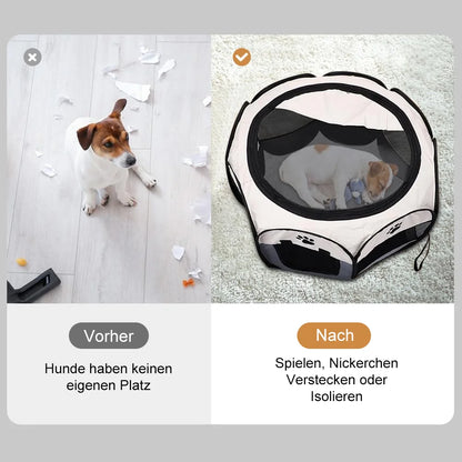 Foldable Pet Tent Kennel Cat Delivery Room Octagonal Fence Puppy Shelter Detachable Pet Tent Outdoor Cat Cage Dog Fences