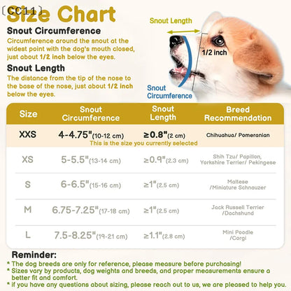 〔CC11〕Mesh Muzzle For Short Snout And Small Medium Dogs Anti-Biting, Focus On Brachycephalic Dogs Like Chihuahua Pomeranian