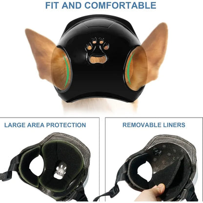 LETVIA Outdoors Pet Safety Helmet Skateboard Dog Safety Helmet Cool Pet Motorcycle Helmet Hat with Ear Holes Adjustable Strap