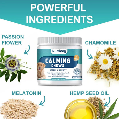 Anti-allergic & hip joint & calming & probiotic dog food for dogs full stage comprehensive nutrition-120 soft chews